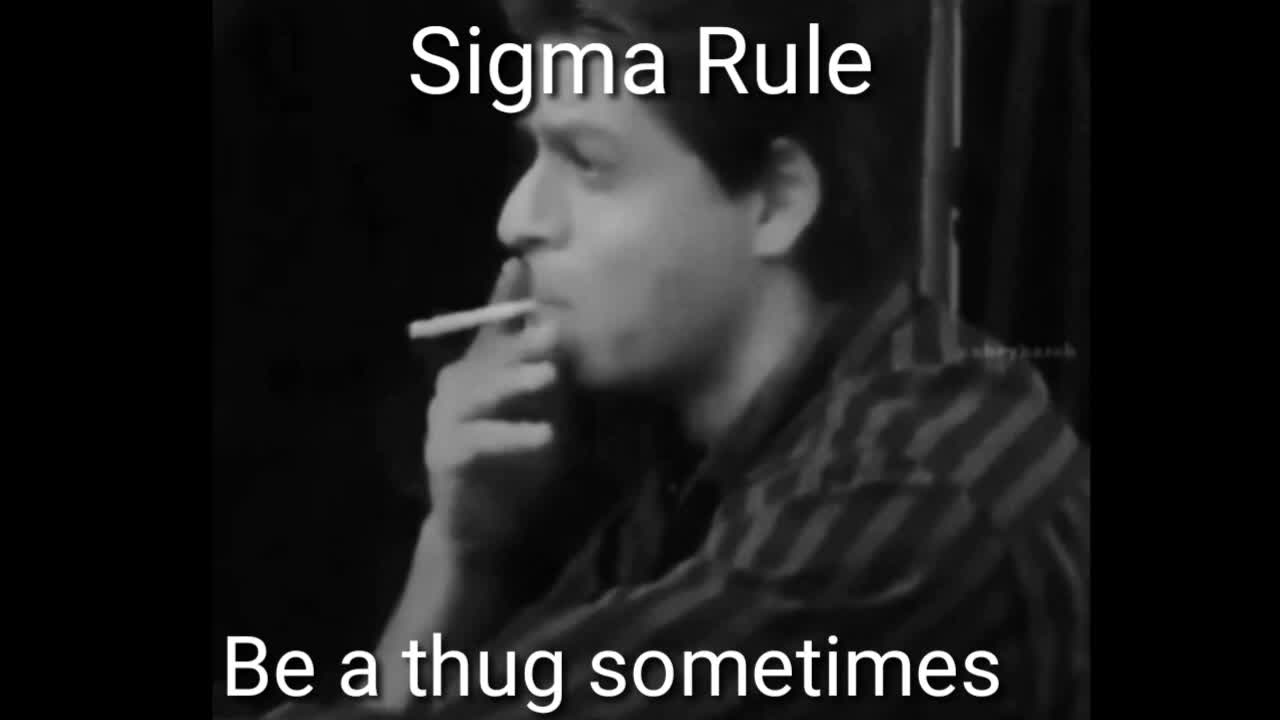 Sigma rules by shahrukh khan 😂