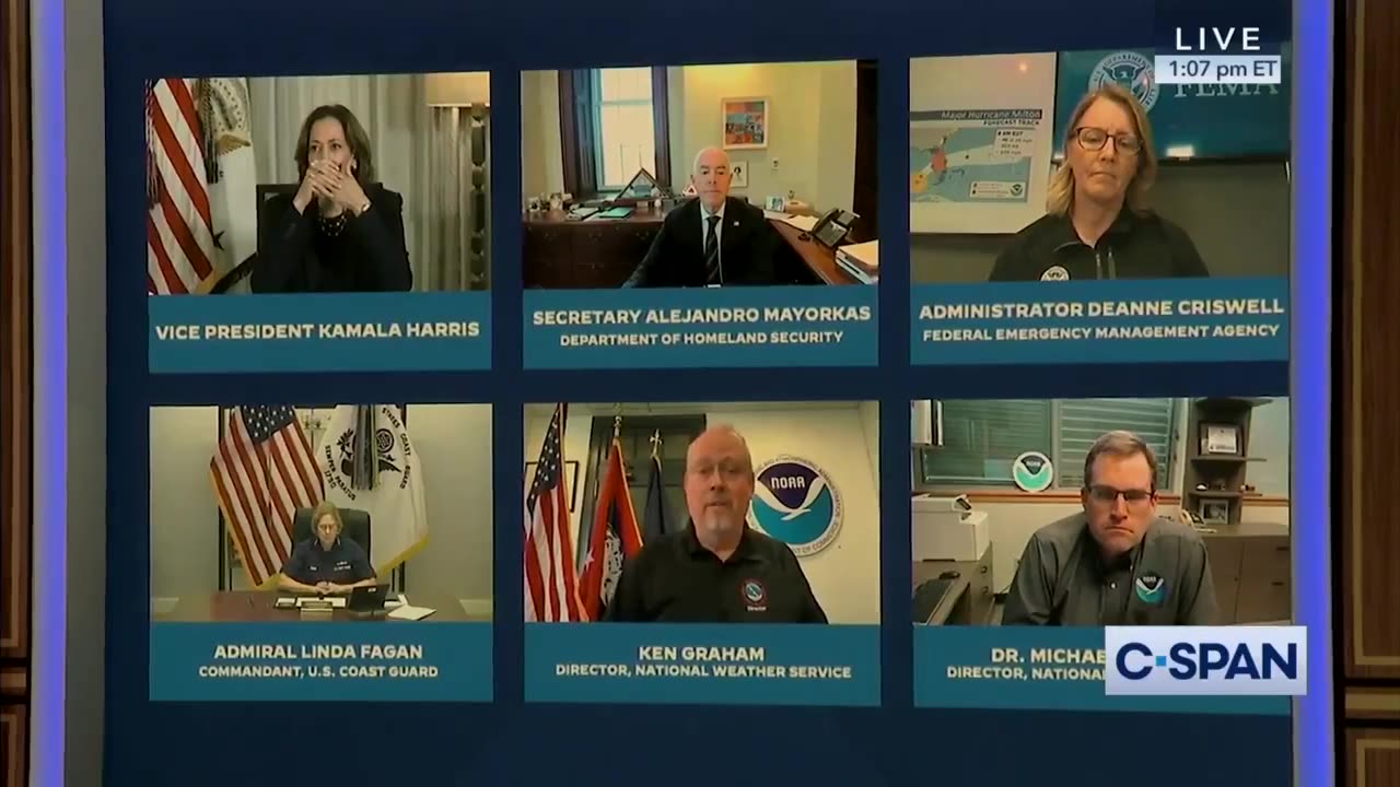 Kamala Harris "Hot Mic" moment at Hurricane Milton briefing.....