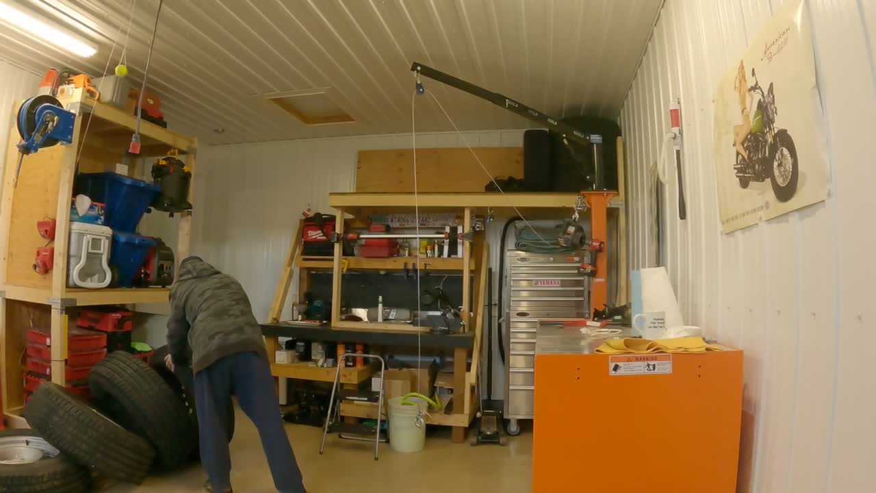 Mini crane & Warn drill winch