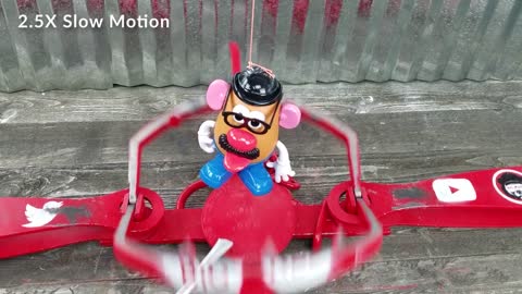 BEAR TRAP VS MR POTATO HEAD 🥔 PARTS FLY EVERYWHERE! Big Red Bear Trap #5