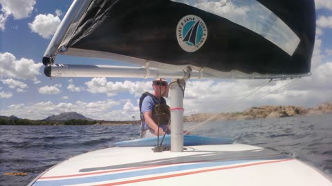 Sunfish sailing Willow Lake AZ 5