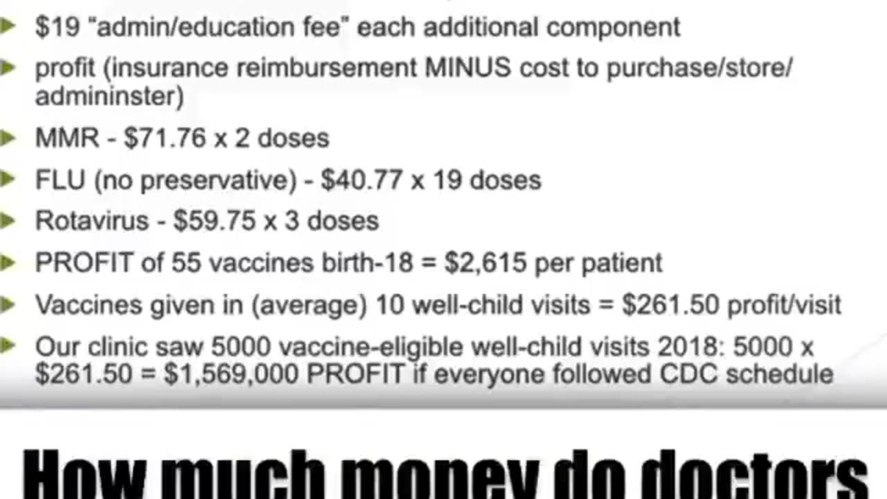 Godless, Soulless Doctors That Profit From Vaccines...