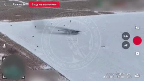 Russian Infantry Advance Across a Frozen Plain to Storm Ukrainian Positions