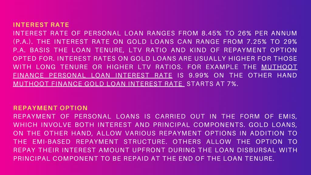 Is Gold Loan Better Than Personal Loan?