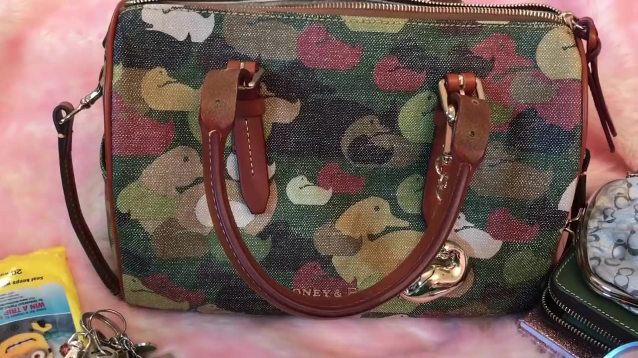 Bag of the day. What's in my Dooney & Bourke Olivia Camo Duck Satchel ?