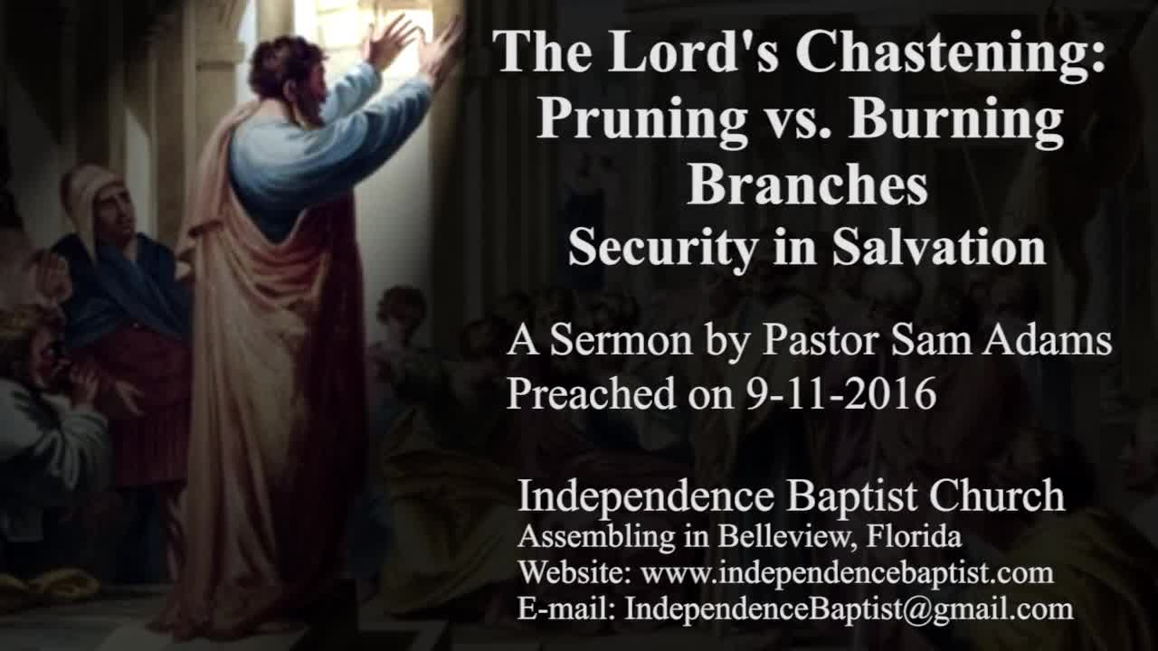 The Lord's Chastening: Pruning vs. Burning Branches - Security in Salvation