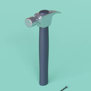 Animation of hammer