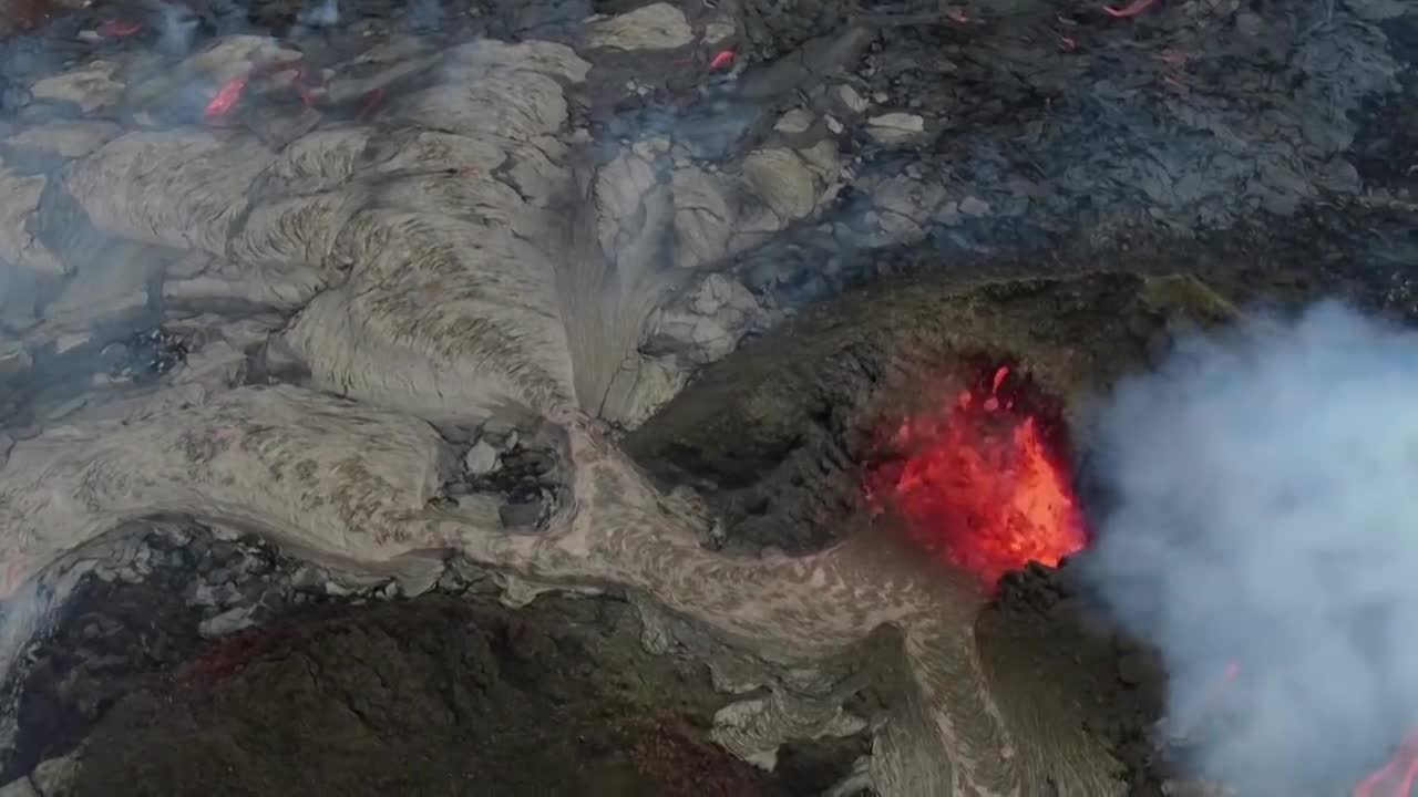 Volcano volleyball game gets dramatic background
