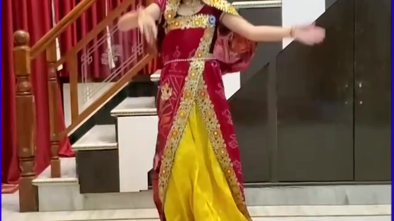 Beautiful Indian girl dance with dresses