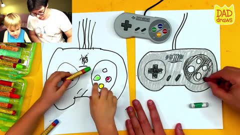 How to draw a Gamepad SNES Nintendo