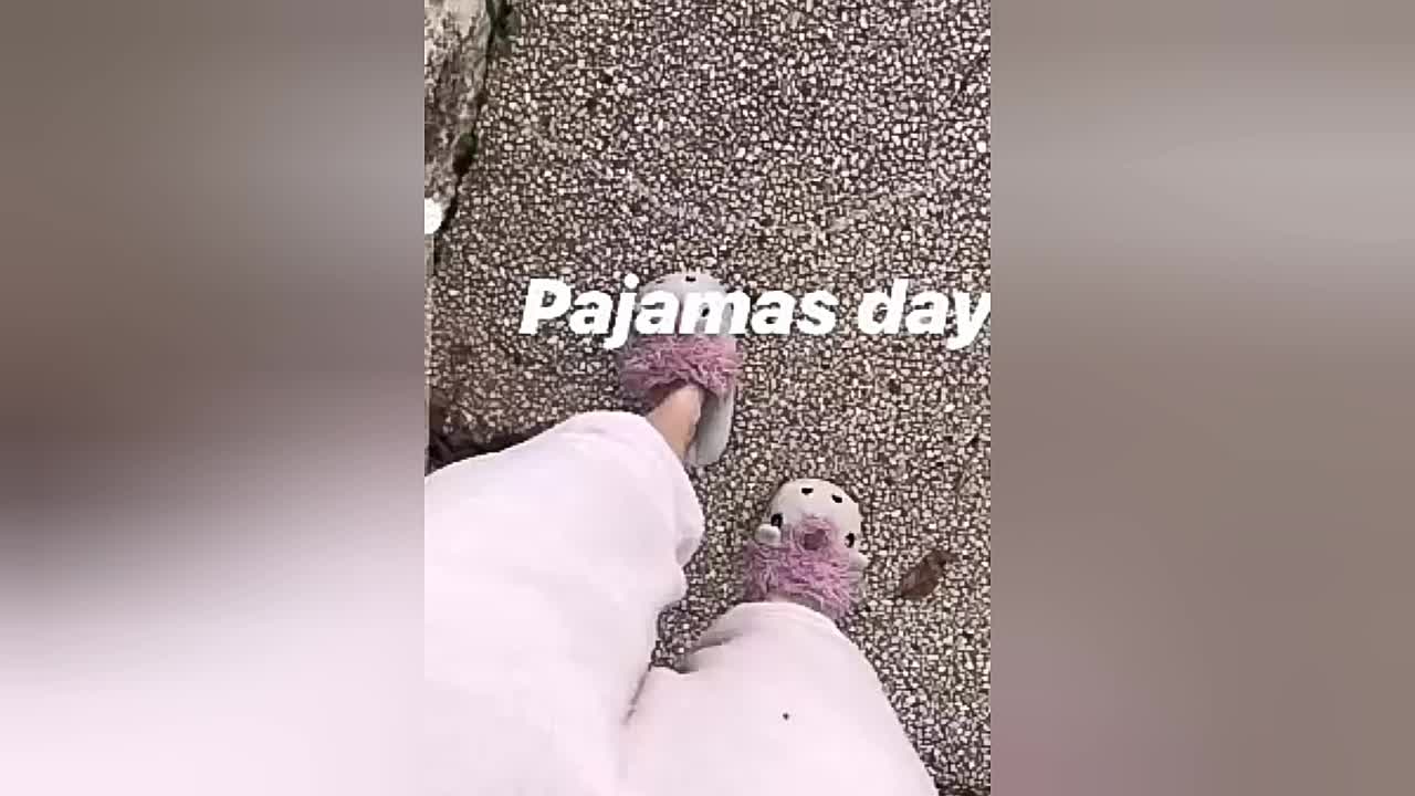 Instagram story pajamas day