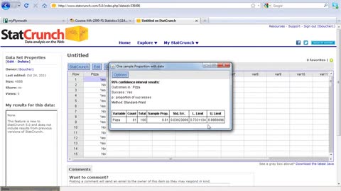 CI Pros StatCrunch