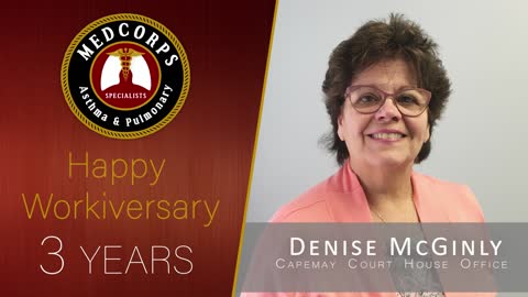 Happy work anniversary to Denise McGinly