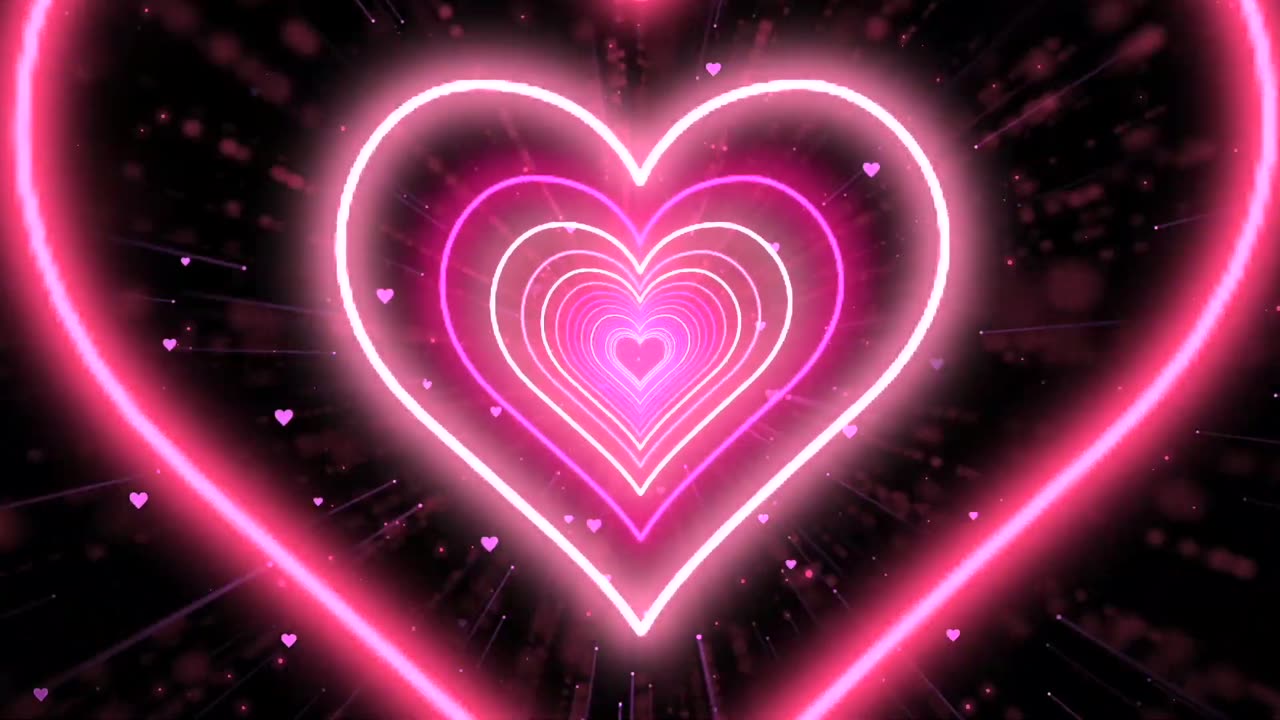 366. Heart Tunnel Background💖Pink HeartHeart