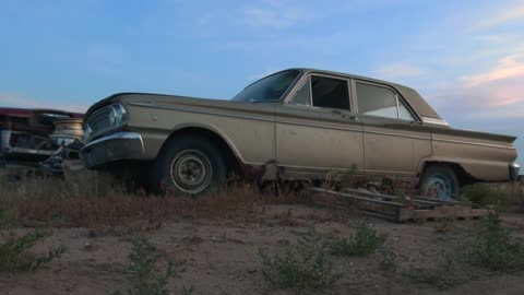 Damaged cars in the scrapyard