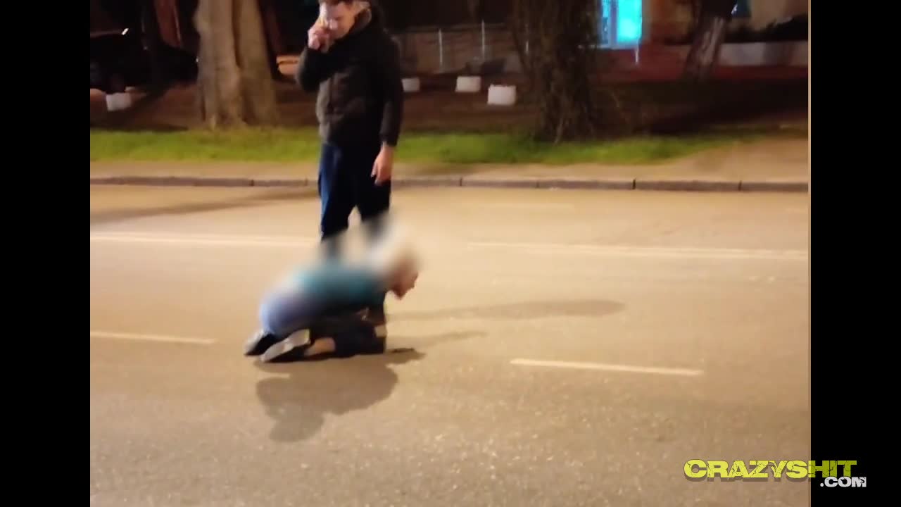 Crazy Woman in the Street Yelling