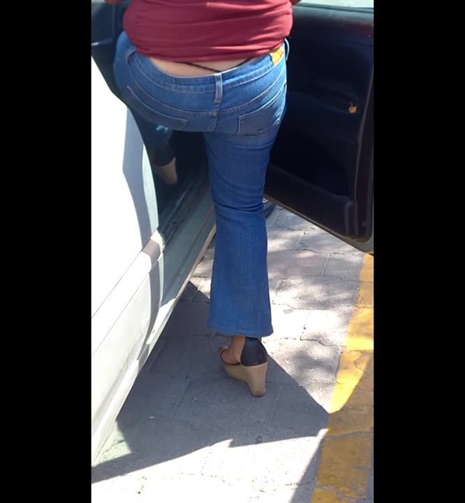 Black G-String Showing at the Bakery