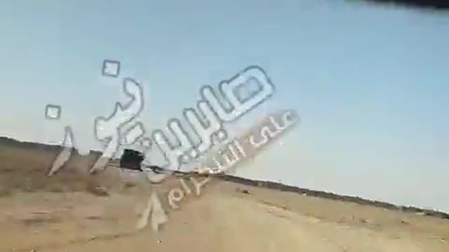 Aftermath footage of purported airstrikes on Iraq-Syria border