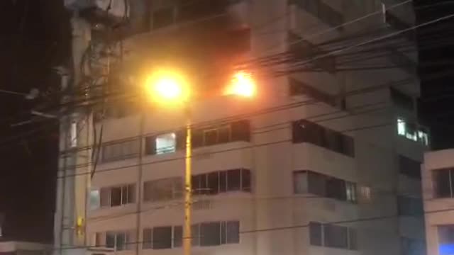 Incendio en apartamento de un edificio en Bocagrande