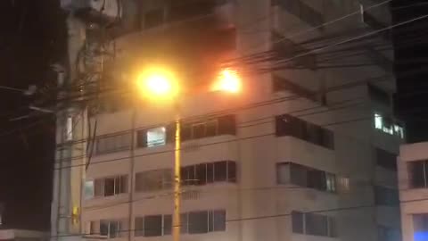 Incendio en apartamento de un edificio en Bocagrande