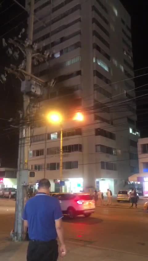 Incendio en apartamento de un edificio en Bocagrande