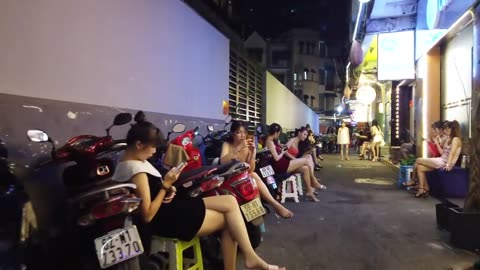 How is Vietnam now_ Walking street district 1 nightlife scenes. So many pretty ladies! #45