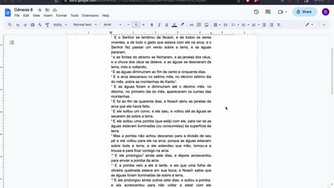 Leitura do Targum de Onkelos em Português (Gênesis 8)