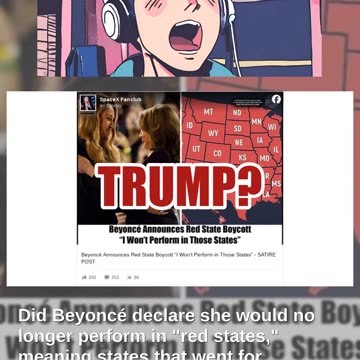 Fact Check: Beyoncé Did NOT Say She Wouldn't Perform In Red States -- Story Had Satire Label