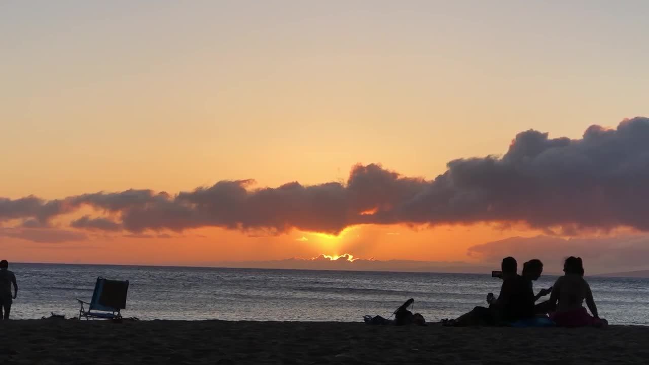 Hawaiian Sunset by Black Rock Reef in Mauai