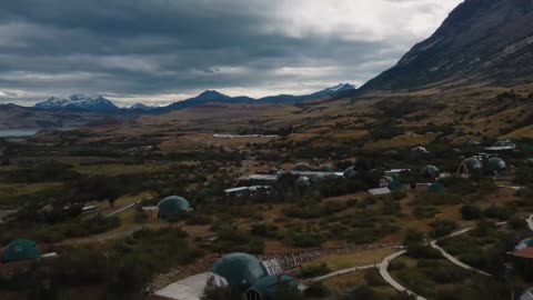 Igloo tents in the mountains