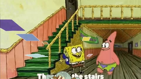Squidward Is Playing With Tiles While SpongeBob Shows Patrick The Steps Of Learning ✏️