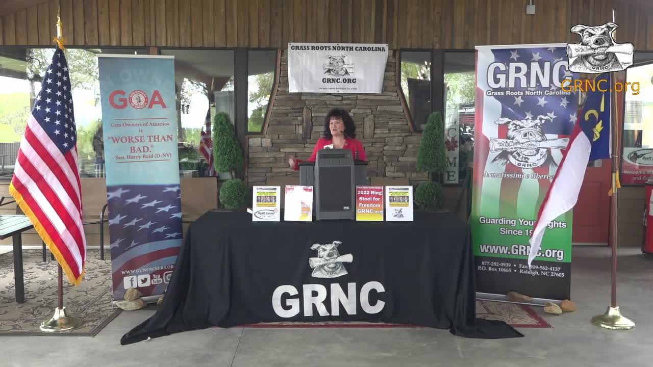 NC Supreme Court Justice Candidate Judge April Wood Speaks at the GRNC and GOA Steel Plate Challenge