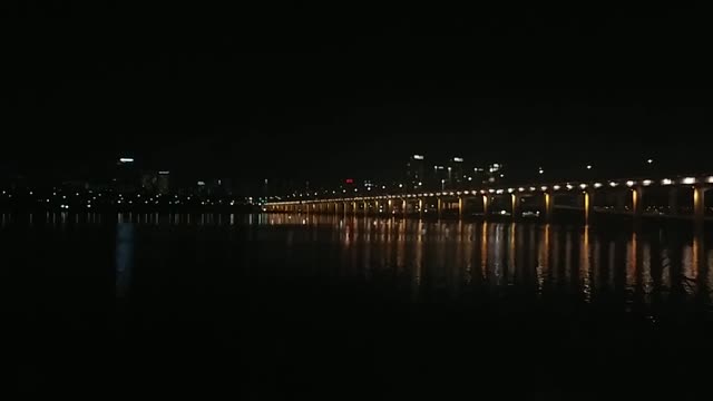 Night view of the han river in seoul