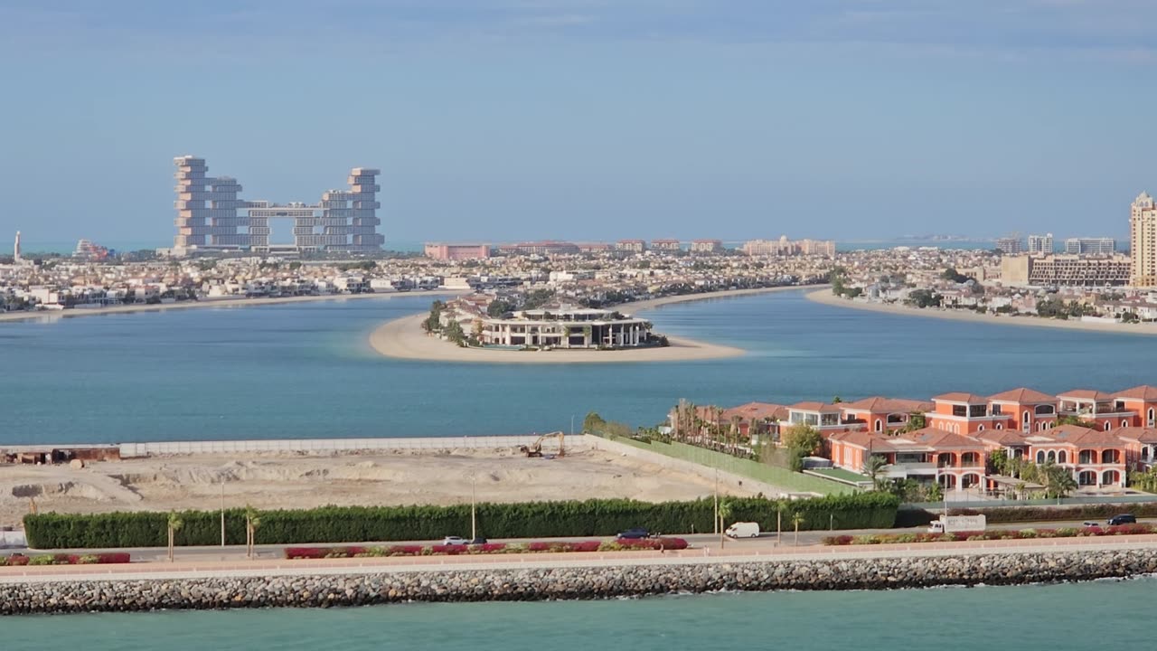 View of Palm Island and Atlantis hotel from Costa Toscana ship