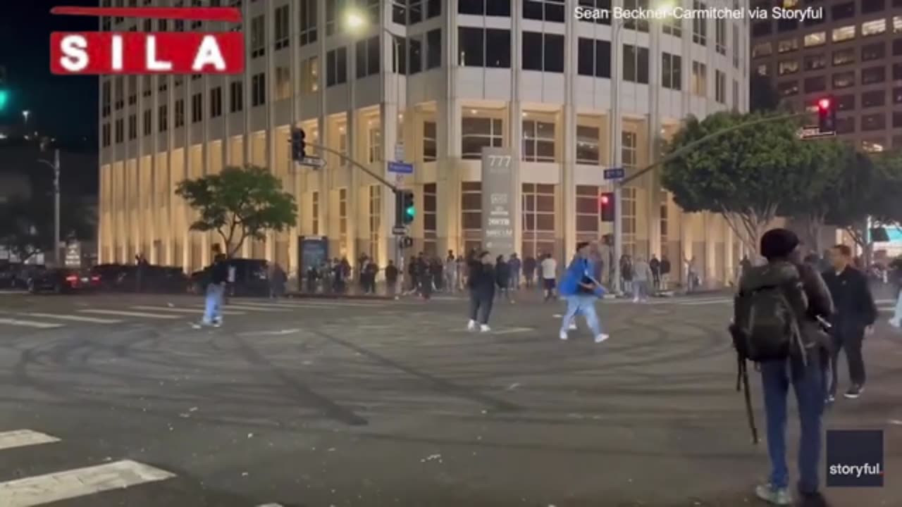 Dodgers fans launch fireworks and do donuts in streets after win