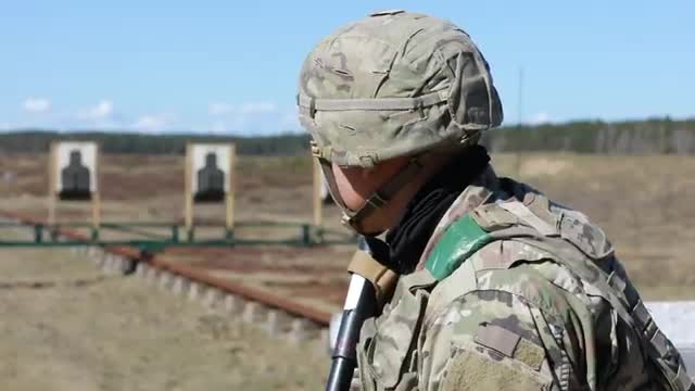 U. S. Army Soldiers Conduct Short-Range Rifle Marksmanship Training