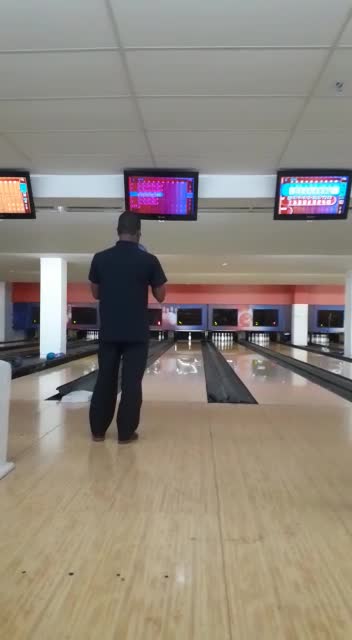 Playing bowling