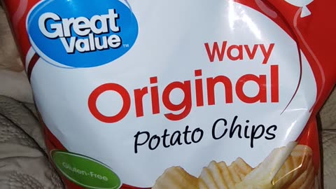 Eating Great Value Wavy Original Potato Chips, Dbn, MI, 2/21/24