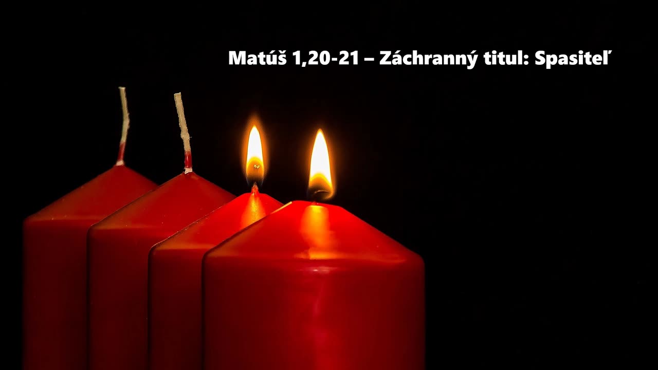 Matúš 1,20-21 - Záchranný titul: Spasiteľ