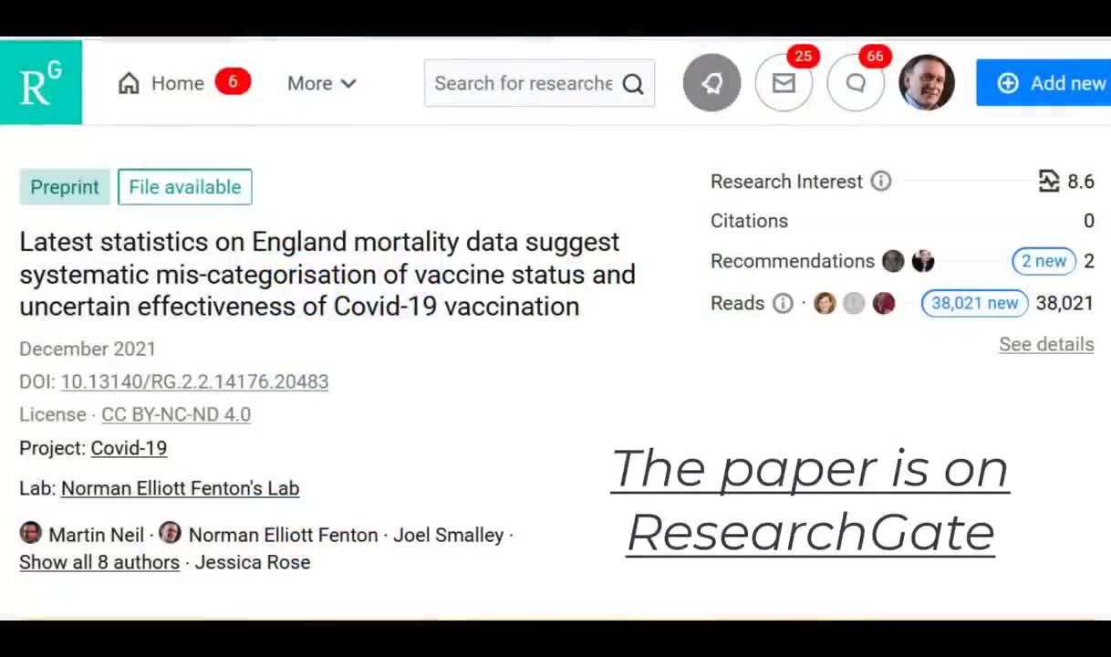 Prof Norman Fenton Explaining ONS Vaccine Data Anomalies