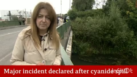 Syanide canal spill uk town