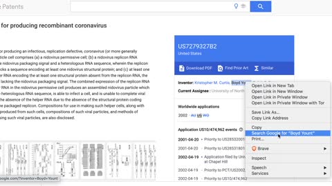 Covid original formula is Patented by a US Military Doctor part 1