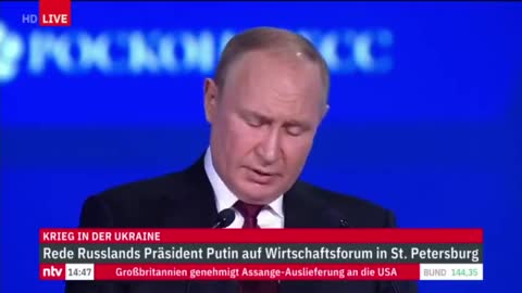 PUTIN SPRICHT BEIM WIRTSCHAFTSFORUM IN SANKT PETERSBURG‼️🇷🇺 17.06.2022