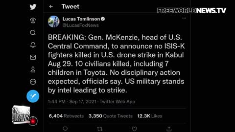 BREAKING : No Punishment For Failed Drone Strike That Killed Innocents In Kabul.