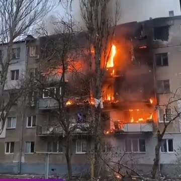 Nikolaev - burning building
