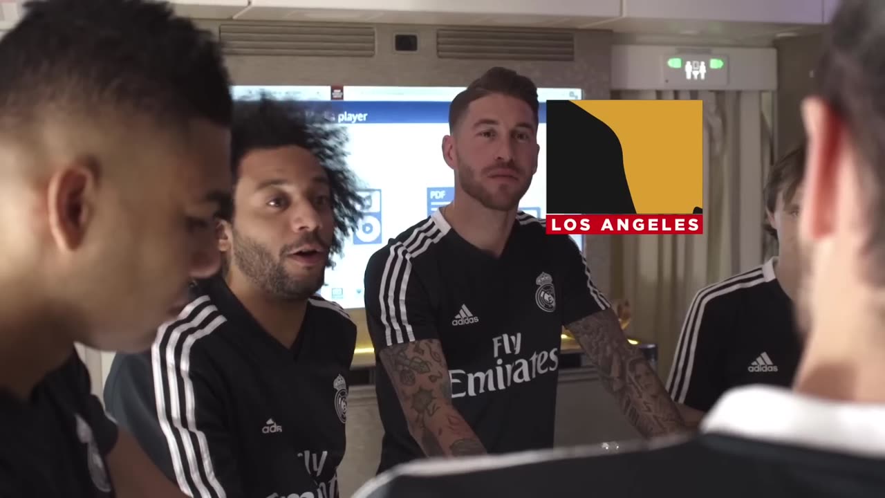 MARCELO, BALE, RAMOS and their teammates | FUNNY MOMENTS Emirates A380!