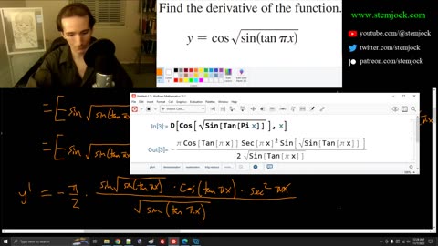 Calculus 1 - The Chain Rule - Practice Problem 3