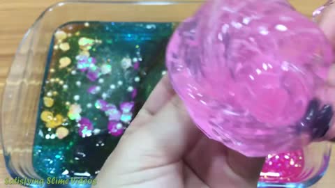 Mixing Random Things into Store Bought Slime ! Slimesmoothie Satisfying Slime Vi (1)