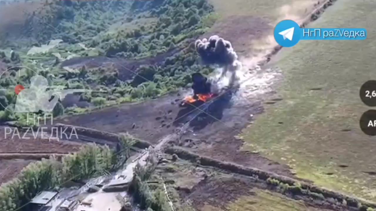 Ukrainian MaxxPro MRAP Explodes on a Mine While Speeding Towards the Kolotilovka Border Checkpoint