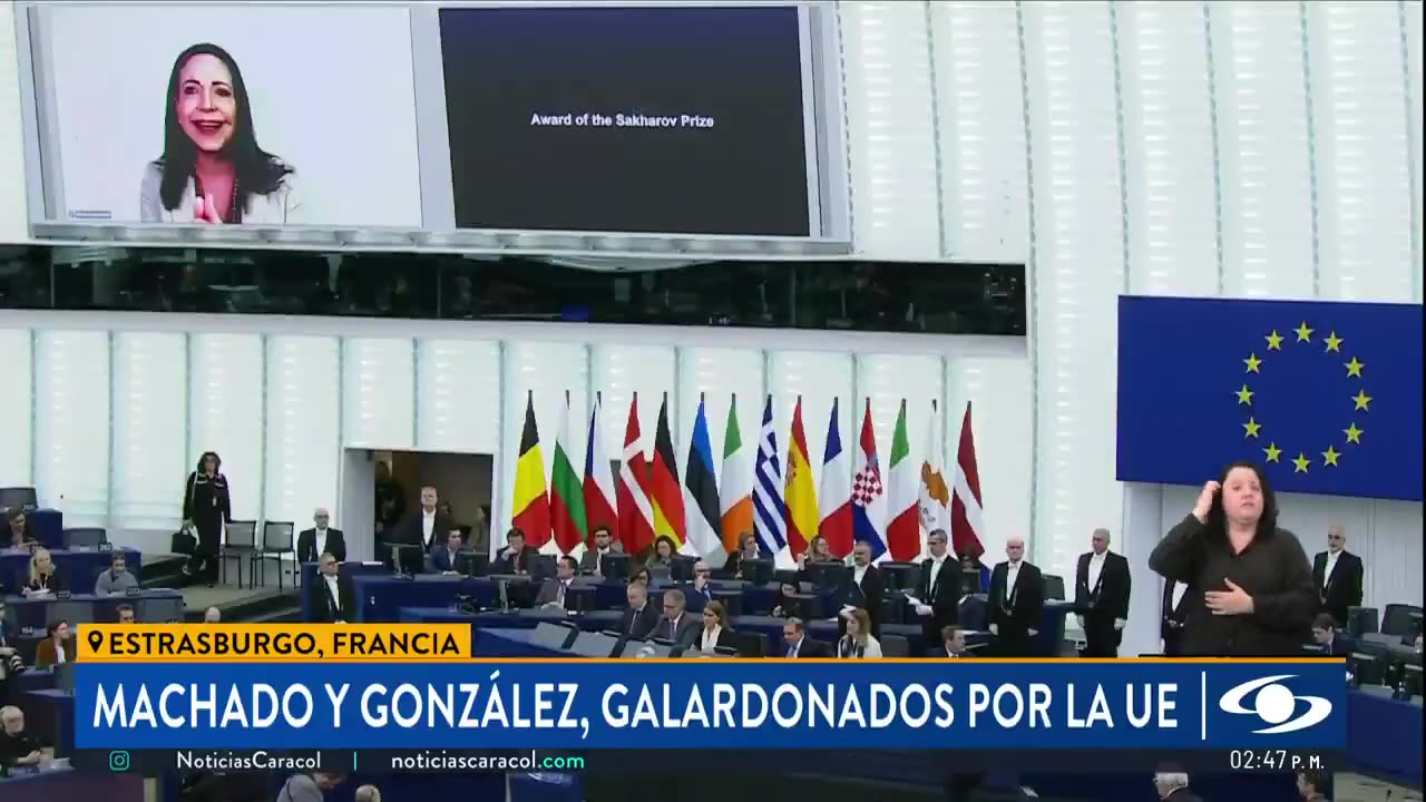 María Corina Machado y Edmundo González fueron galardonados por el Parlamento Europeo